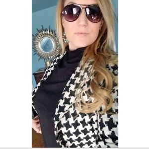 Womens Houndstooth Blazer